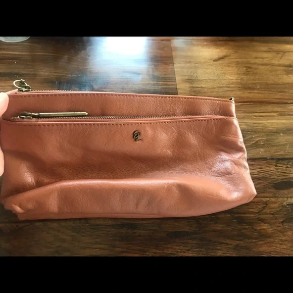 Elliot Lucca leather clutch. Like new. Beautiful neutral brown color. - Picture 2 of 8